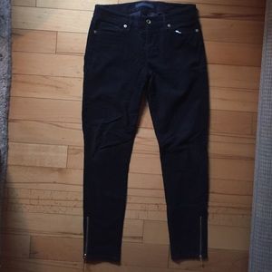 Juicy Couture black skinny cords with ankle zips